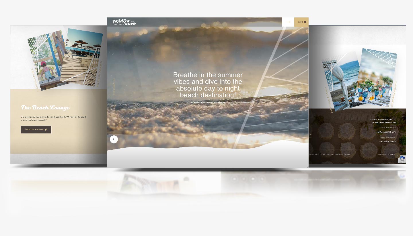 mockup galazia website