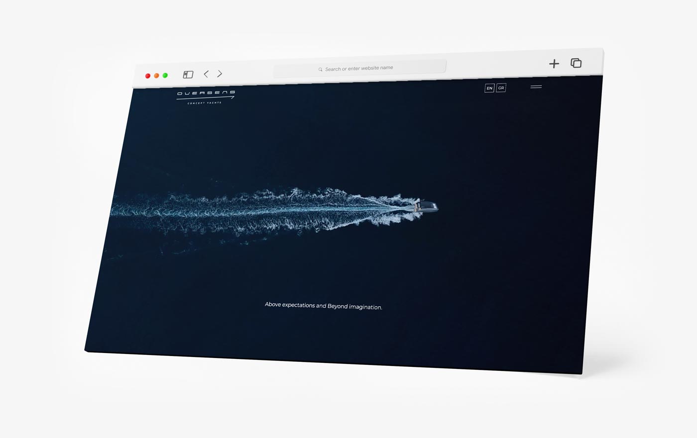 overseas website mockup
